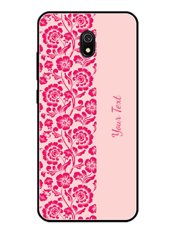 Custom Xiaomi Redmi 8A Custom Glass Phone Case - Attractive Floral Pattern Design