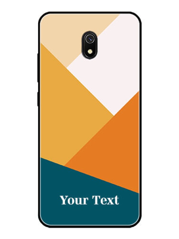 Custom Xiaomi Redmi 8A Personalized Glass Phone Case - Stacked Multi-colour Design