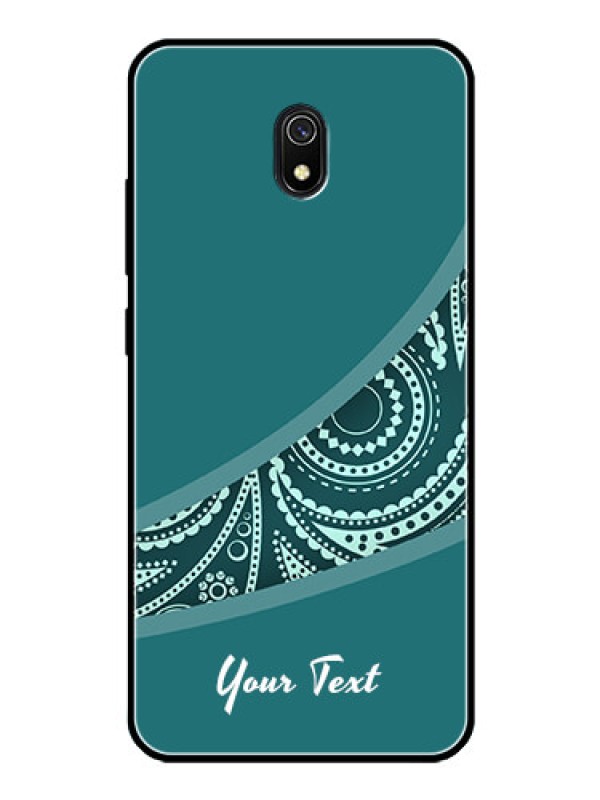 Custom Xiaomi Redmi 8A Photo Printing on Glass Case - semi visible floral Design