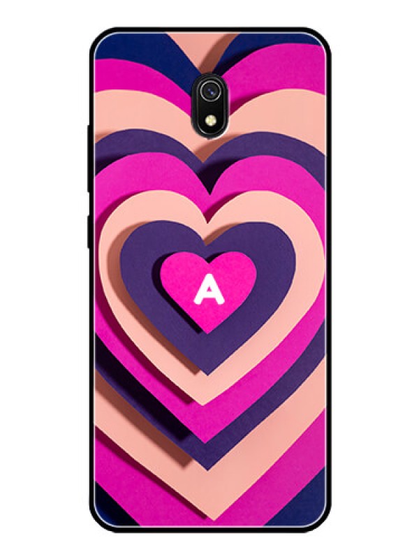 Custom Xiaomi Redmi 8A Custom Glass Mobile Case - Cute Heart Pattern Design