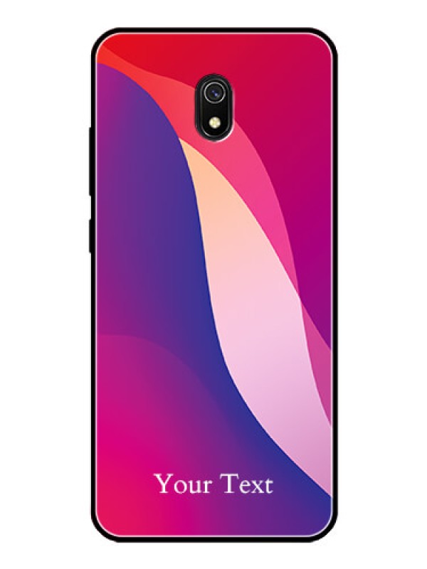 Custom Xiaomi Redmi 8A Personalized Glass Phone Case - Digital abstract Overlap Design