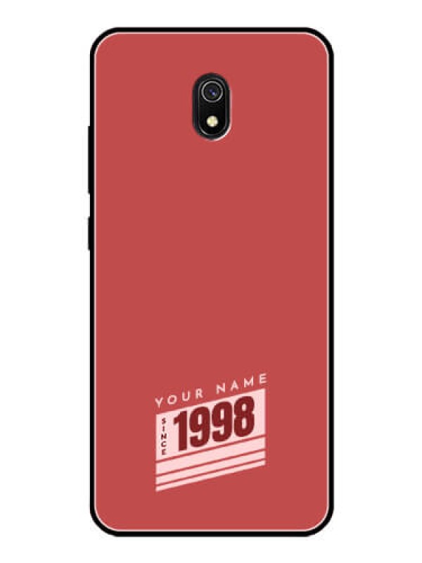 Custom Xiaomi Redmi 8A Custom Glass Phone Case - Red custom year of birth Design