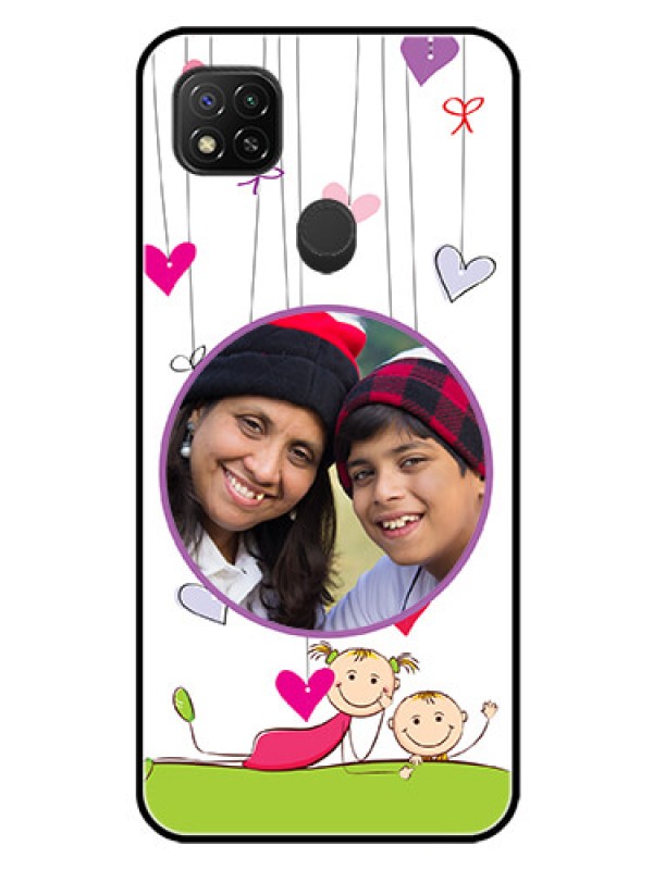 Custom Redmi 9 Activ Photo Printing on Glass Case  - Cute Kids Phone Case Design
