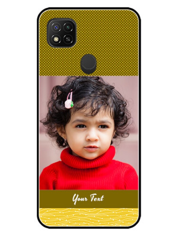 Custom Redmi 9 Activ Custom Glass Phone Case  - Simple Green Color Design