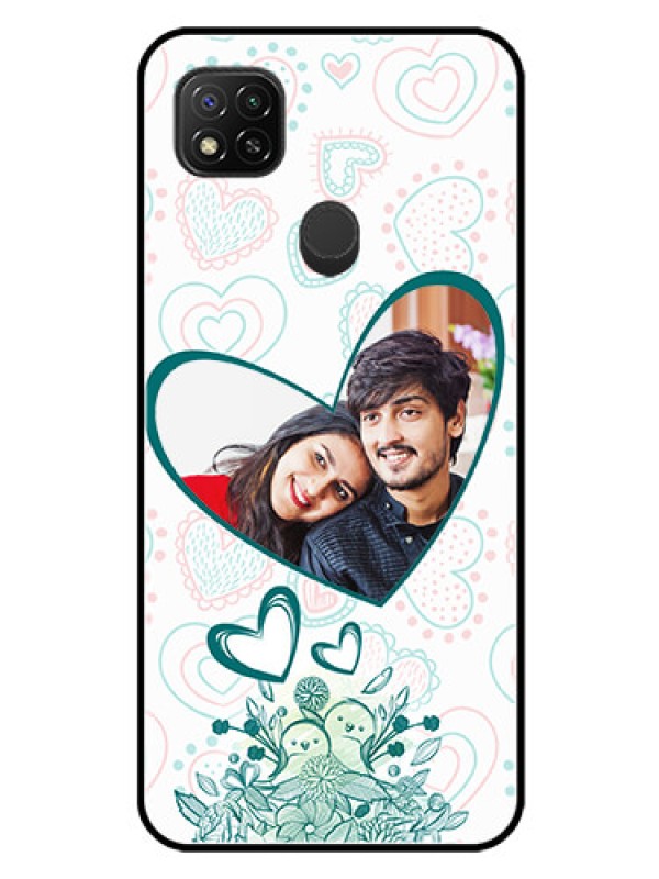 Custom Redmi 9 Activ Photo Printing on Glass Case  - Premium Couple Design