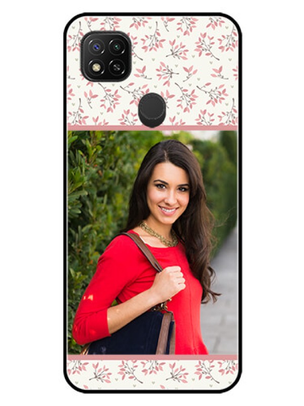 Custom Redmi 9 Activ Custom Glass Phone Case  - Premium Floral Design