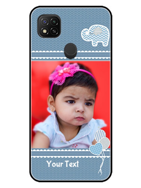 Custom Redmi 9 Activ Photo Printing on Glass Case  - with Kids Pattern Design