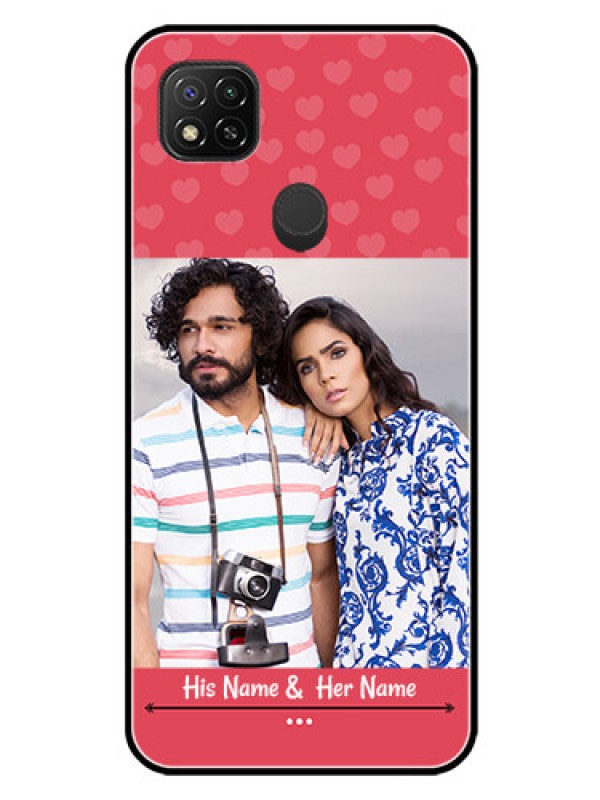 Custom Redmi 9 Activ Photo Printing on Glass Case  - Simple Love Design