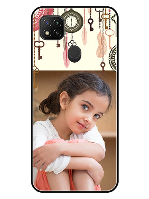 Custom Redmi 9 Activ Custom Glass Mobile Case  - Boho Style Design