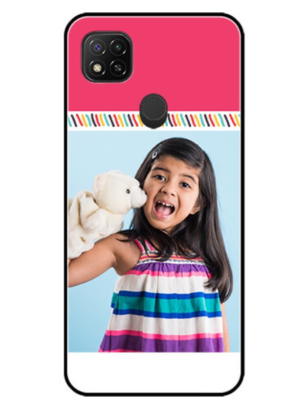 Custom Redmi 9 Activ Personalized Glass Phone Case  - Line art design