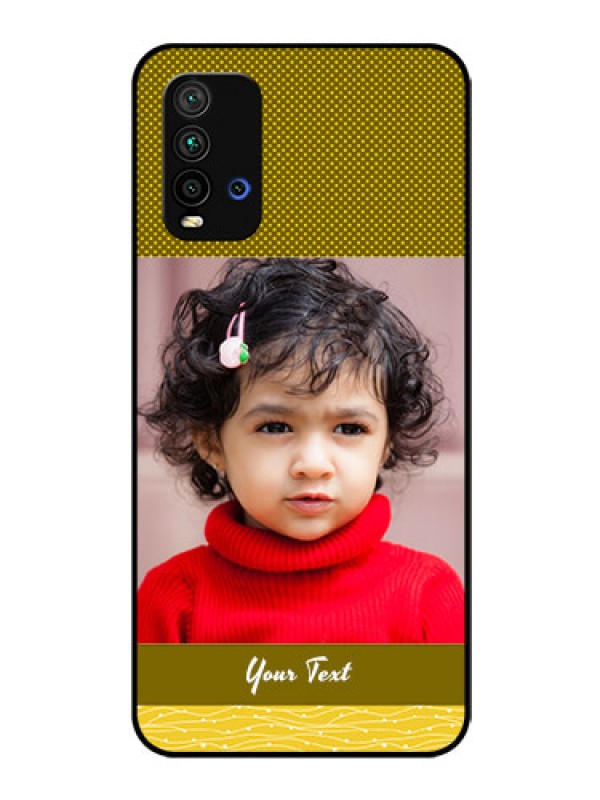 Custom Redmi 9 Power Custom Glass Phone Case  - Simple Green Color Design