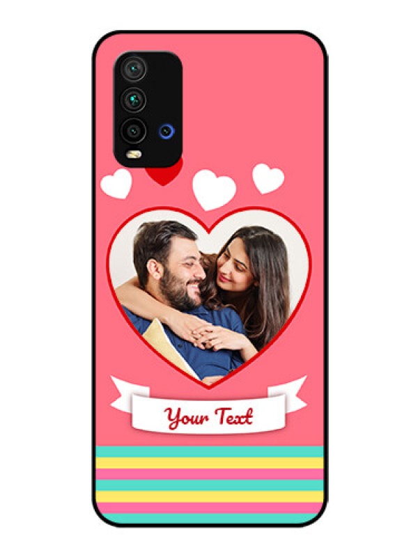 Custom Redmi 9 Power Photo Printing on Glass Case  - Love Doodle Design