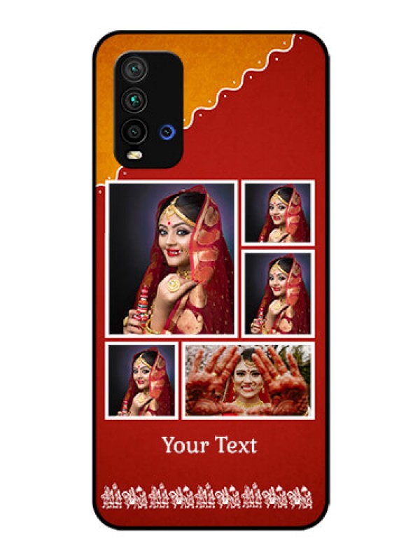 Custom Redmi 9 Power Personalized Glass Phone Case  - Wedding Pic Upload Design