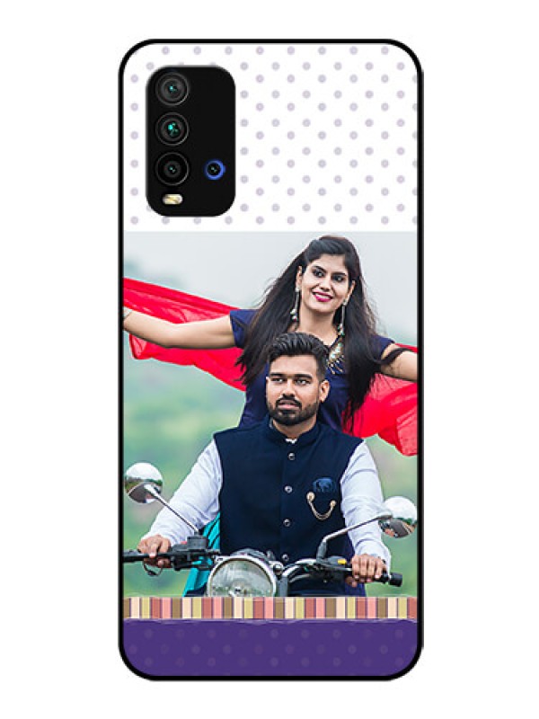 Custom Redmi 9 Power Photo Printing on Glass Case  - Cute Family Design