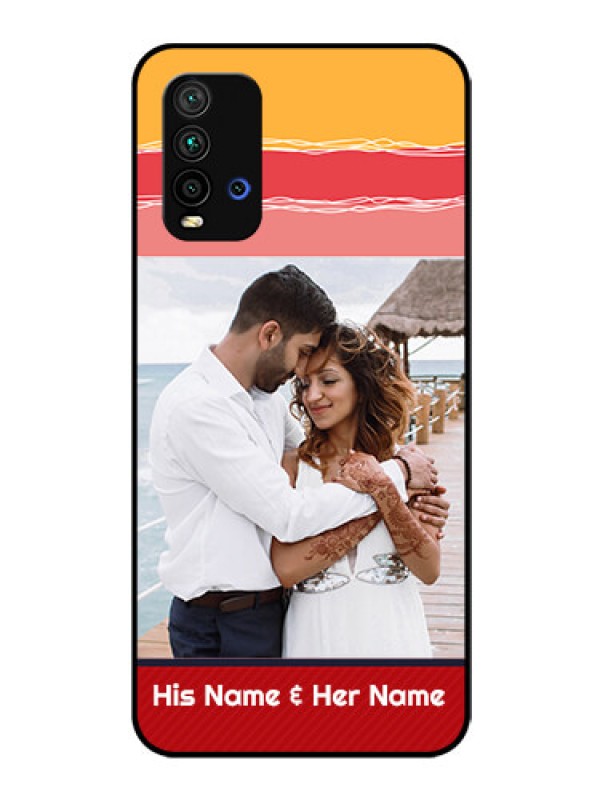 Custom Redmi 9 Power Custom Glass Mobile Case  - Colorful Case Design