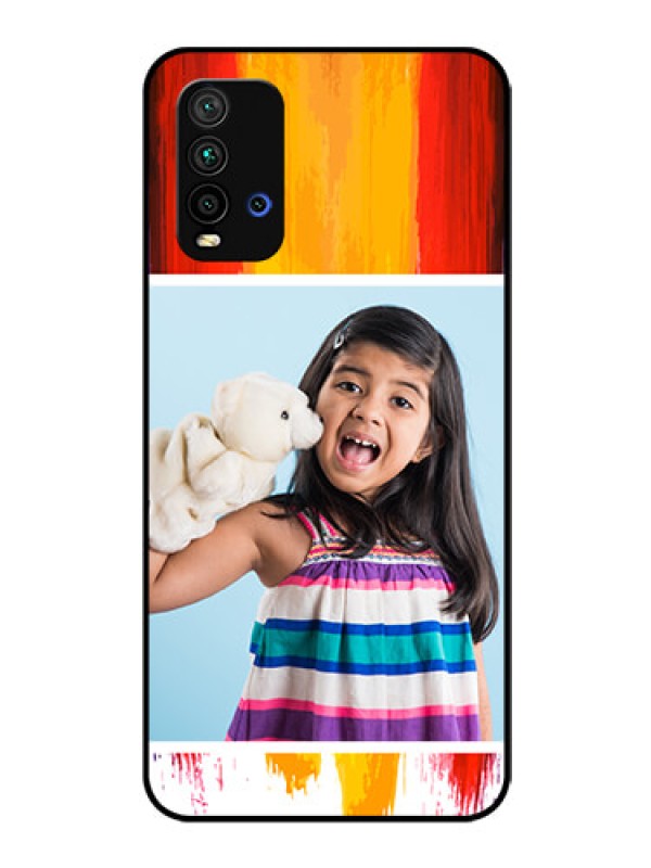 Custom Redmi 9 Power Personalized Glass Phone Case  - Multi Color Design