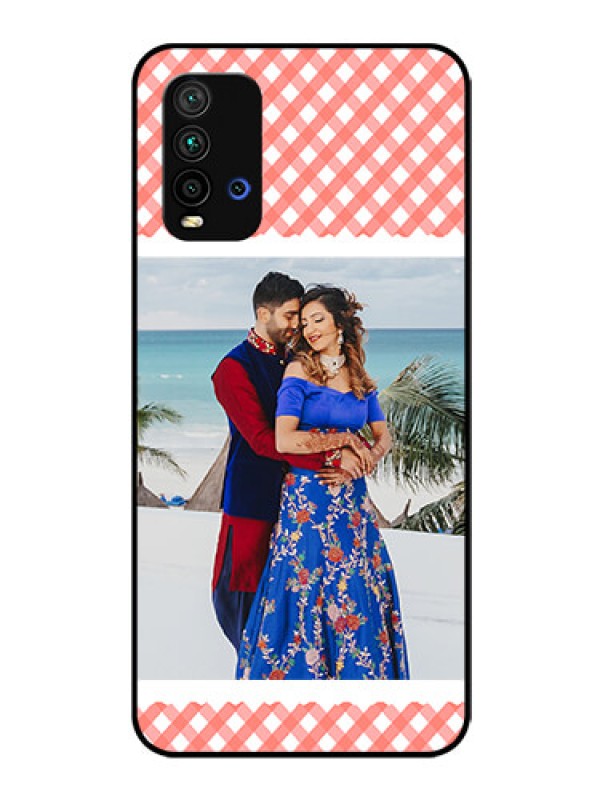 Custom Redmi 9 Power Personalized Glass Phone Case  - Pink Pattern Design
