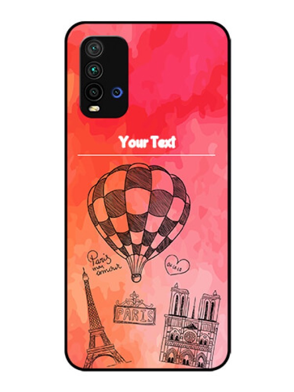 Custom Redmi 9 Power Custom Glass Phone Case  - Paris Theme Design