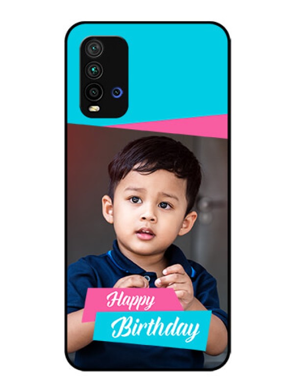 Custom Redmi 9 Power Personalized Glass Phone Case  - Image Holder with 2 Color Design