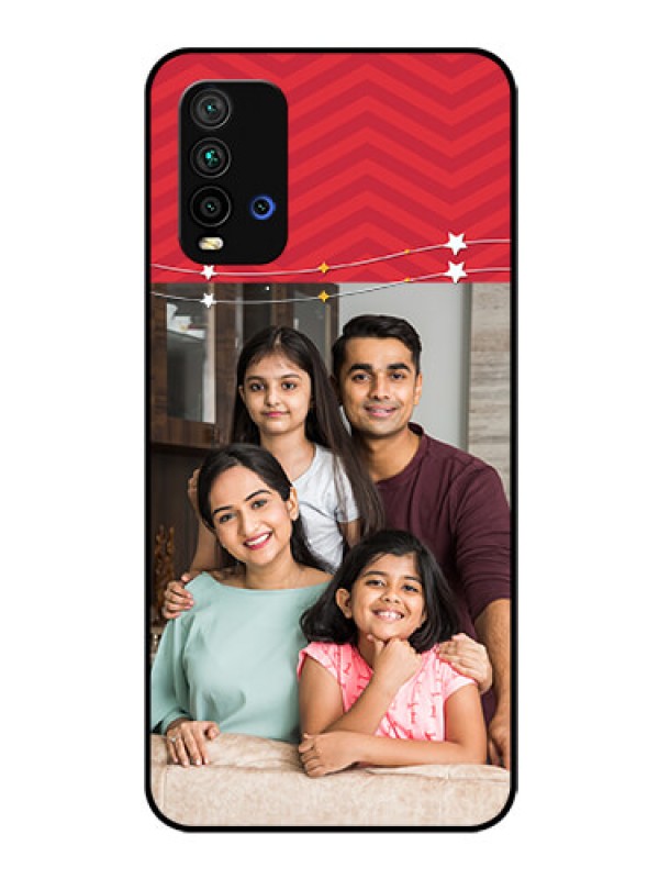Custom Redmi 9 Power Personalized Glass Phone Case  - Happy Family Design
