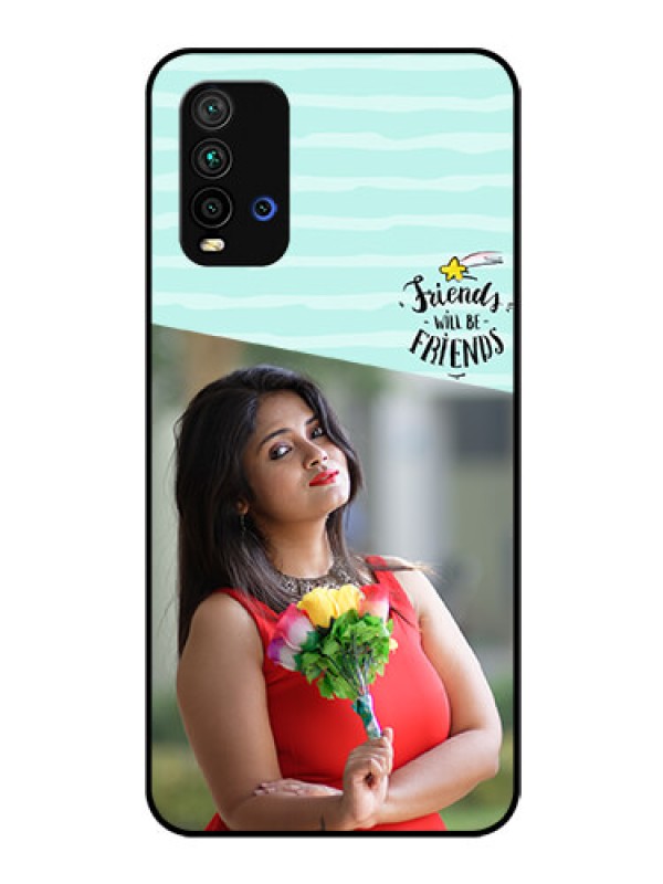 Custom Redmi 9 Power Custom Glass Phone Case  - Friends Picture Icon Design