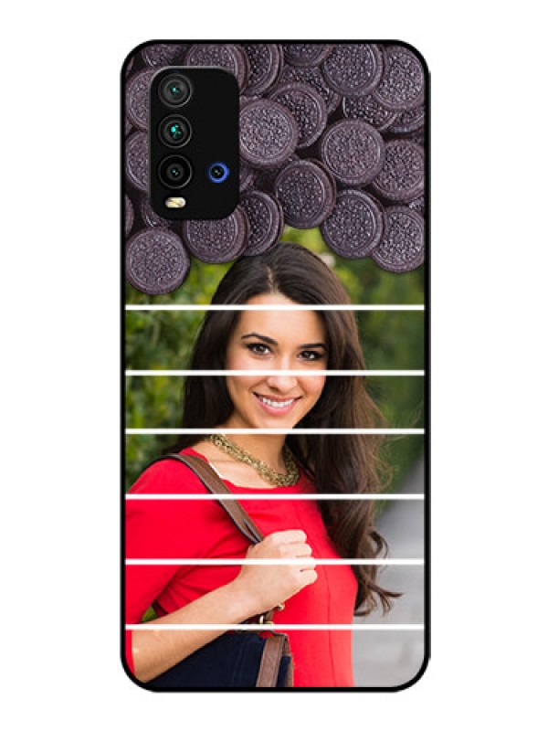 Custom Redmi 9 Power Custom Glass Phone Case  - with Oreo Biscuit Design
