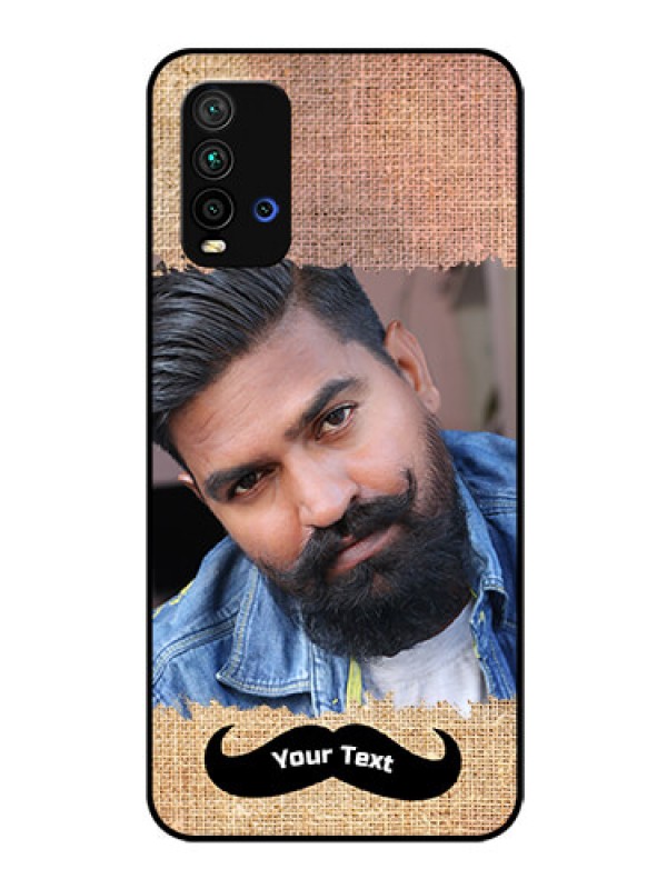 Custom Redmi 9 Power Personalized Glass Phone Case  - with Texture Design