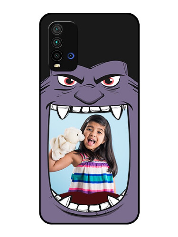 Custom Redmi 9 Power Custom Glass Phone Case  - Angry Monster Design