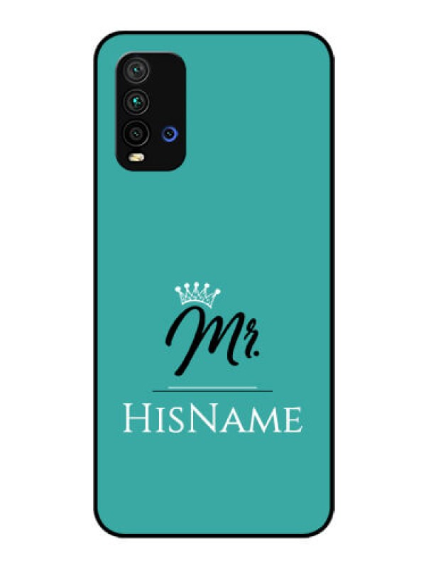 Custom Redmi 9 Power Custom Glass Phone Case Mr with Name