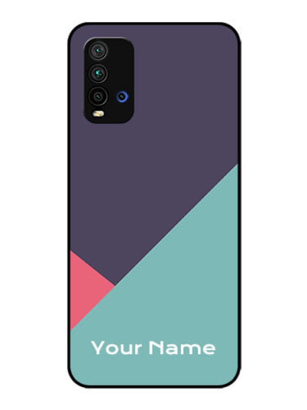 Custom Xiaomi Redmi 9 Power Custom Glass Mobile Case - Tri Color abstract Design