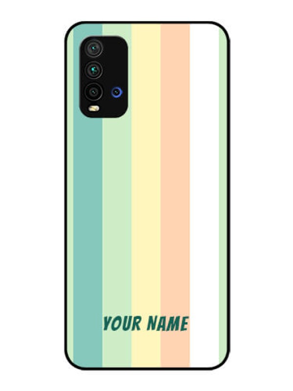 Custom Xiaomi Redmi 9 Power Photo Printing on Glass Case - Multi-colour Stripes Design