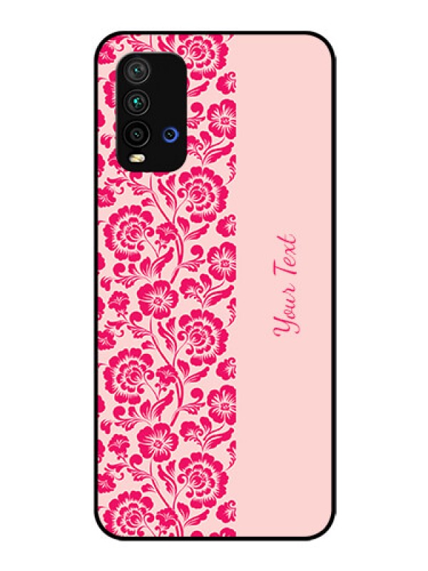 Custom Xiaomi Redmi 9 Power Custom Glass Phone Case - Attractive Floral Pattern Design