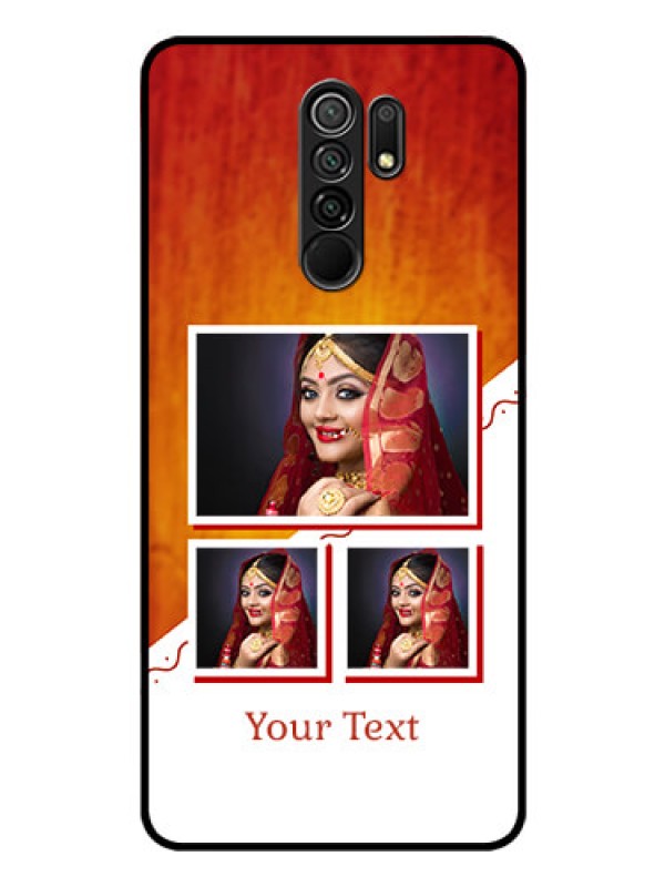 Custom Redmi 9 Prime Custom Glass Phone Case  - Wedding Memories Design  