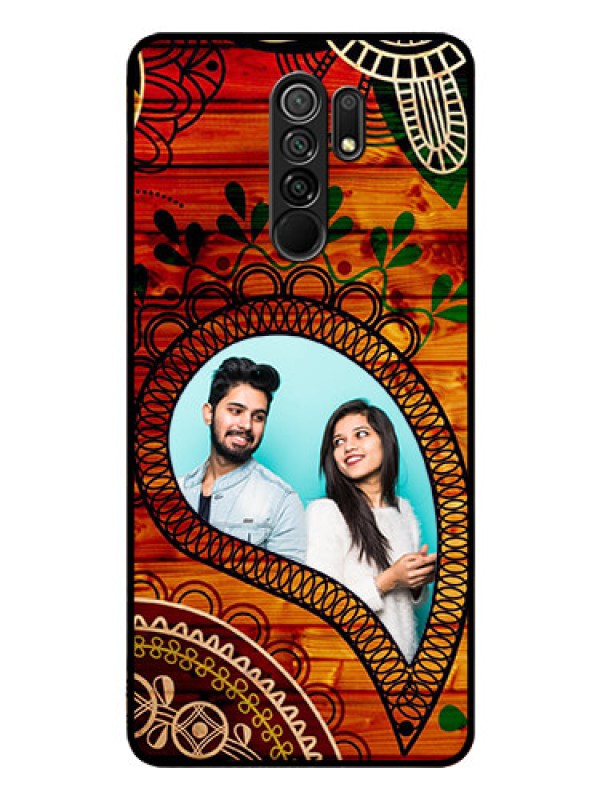 Custom Redmi 9 Prime Personalized Glass Phone Case  - Abstract Colorful Design