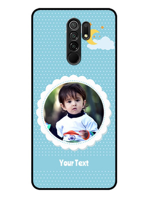 Custom Redmi 9 Prime Personalised Glass Phone Case  - Violet Pattern Design