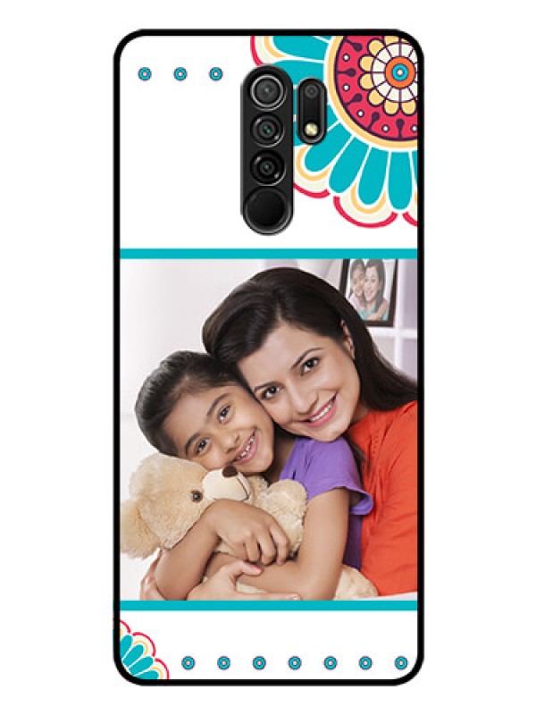 Custom Redmi 9 Prime Custom Glass Phone Case  - Flower Design