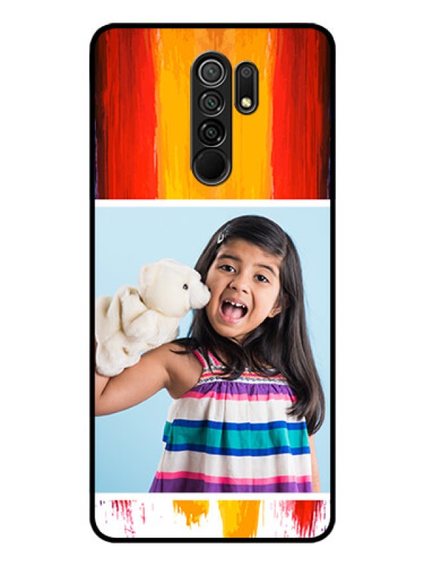 Custom Redmi 9 Prime Personalized Glass Phone Case  - Multi Color Design