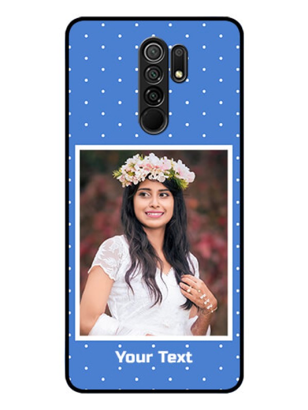 Custom Redmi 9 Prime Photo Printing on Glass Case  - Polka dots design