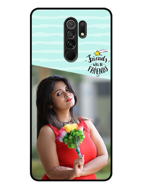 Custom Redmi 9 Prime Custom Glass Phone Case  - Friends Picture Icon Design
