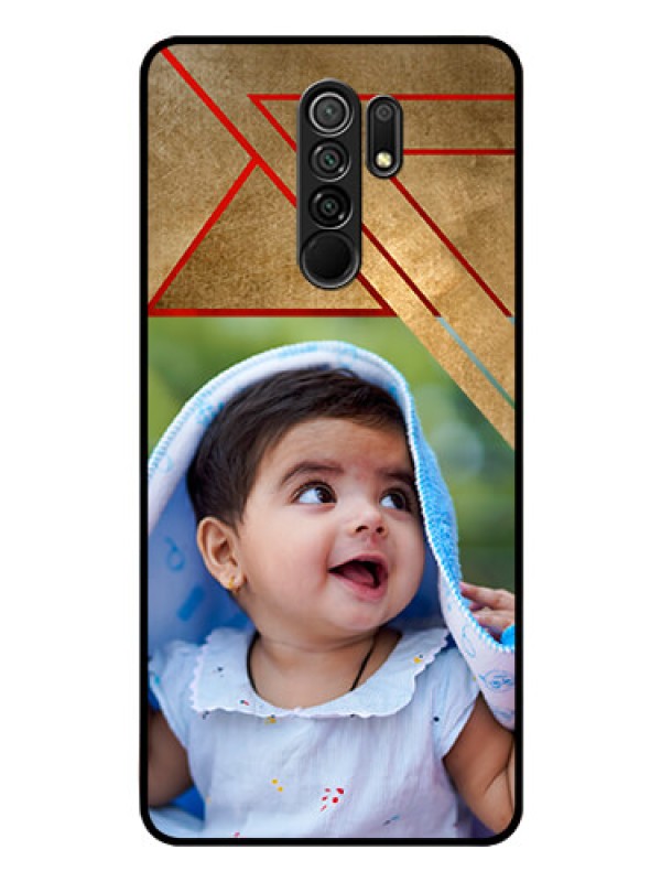 Custom Redmi 9 Prime Personalized Glass Phone Case  - Gradient Abstract Texture Design