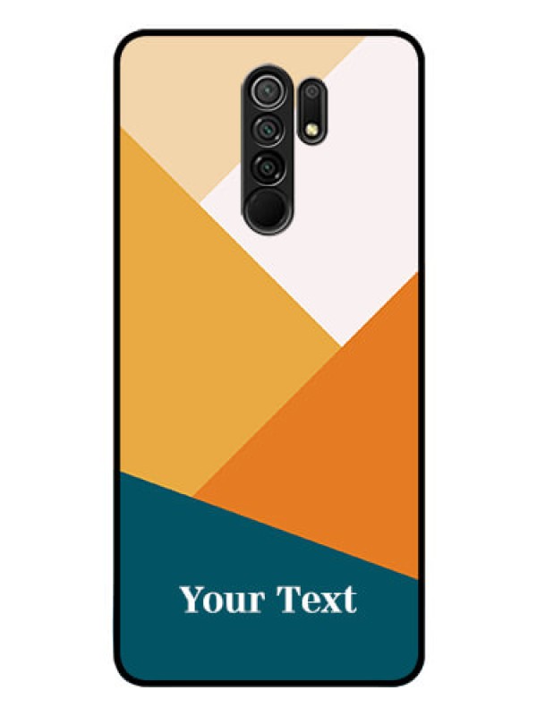 Custom Xiaomi Redmi 9 Prime Personalized Glass Phone Case - Stacked Multi-colour Design