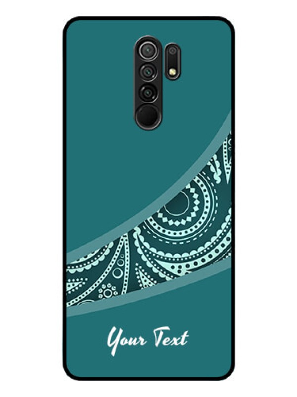 Custom Xiaomi Redmi 9 Prime Photo Printing on Glass Case - semi visible floral Design