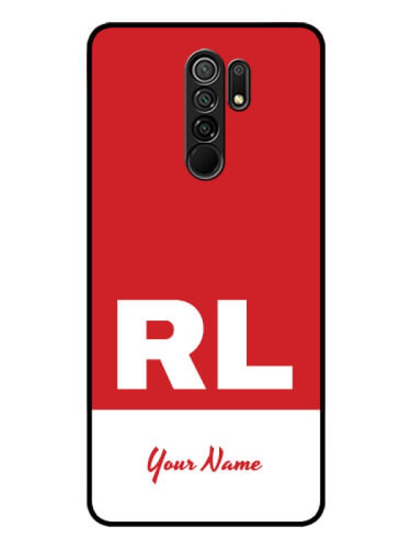 Custom Xiaomi Redmi 9 Prime Personalized Glass Phone Case - dual tone custom text Design
