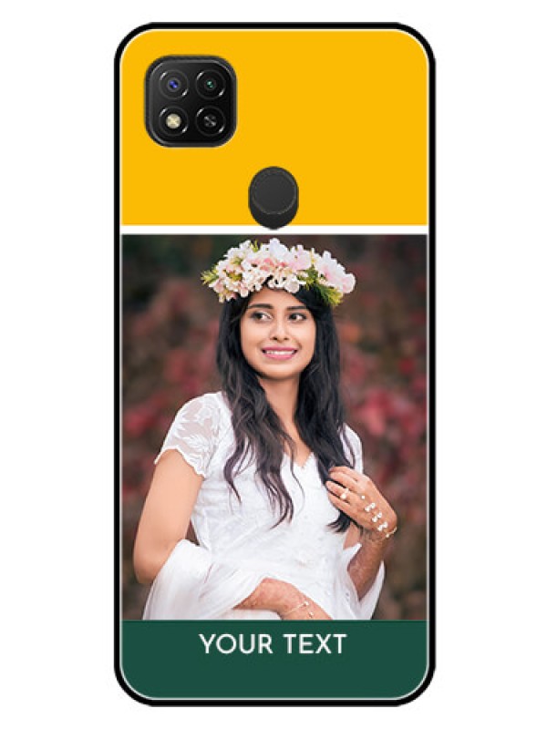 Custom Redmi 9 Photo Printing on Glass Case  - Love You Design