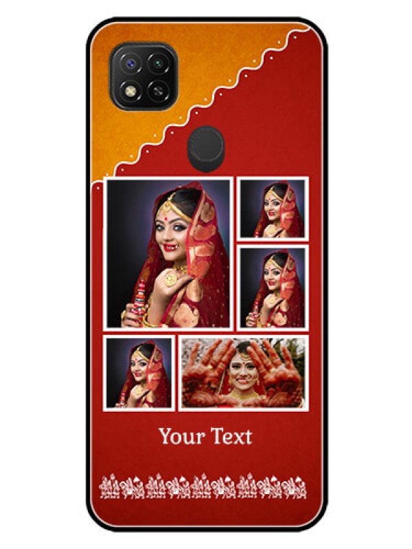 Custom Redmi 9 Personalized Glass Phone Case  - Wedding Pic Upload Design