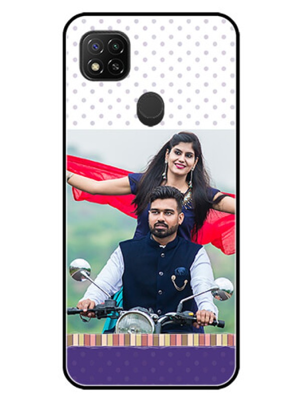 Custom Redmi 9 Photo Printing on Glass Case  - Cute Family Design