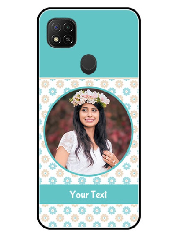 Custom Redmi 9 Custom Glass Mobile Case  - Beautiful Flowers Design