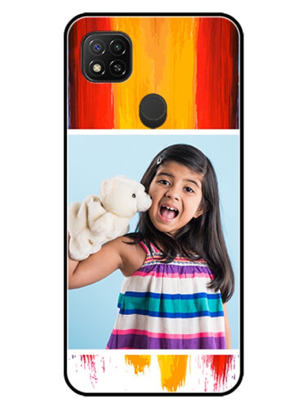 Custom Redmi 9 Personalized Glass Phone Case  - Multi Color Design