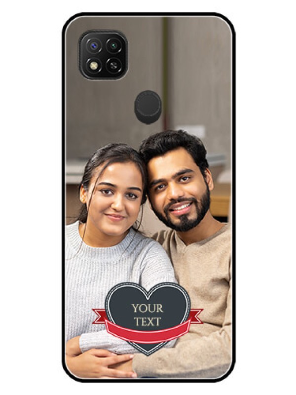 Custom Redmi 9 Custom Glass Phone Case  - Just Married Couple Design