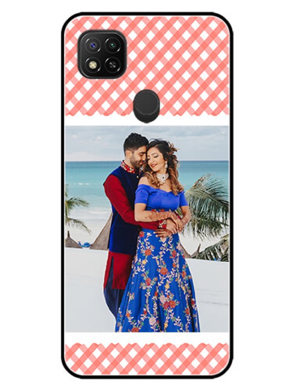 Custom Redmi 9 Personalized Glass Phone Case  - Pink Pattern Design